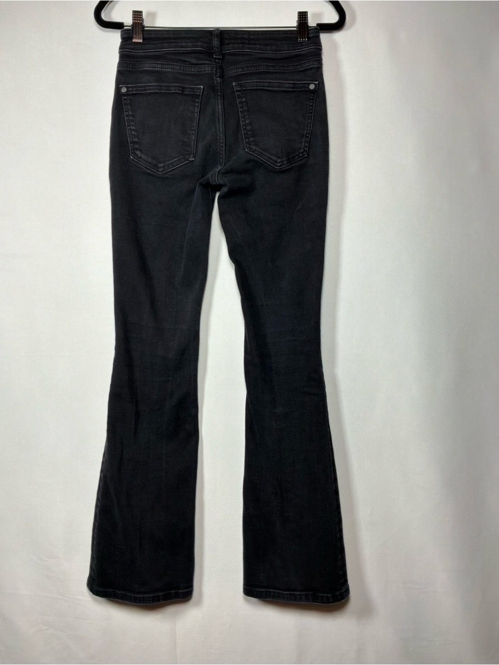 Pilcro Anthropologie Black Bootcut Flare Jeans Women’s Size 25 Patch Pockets - Picture 3 of 9